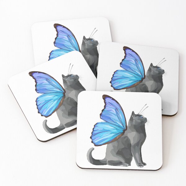 Item preview, Blue Morpho Butterfly Cat designed and sold by Carleah Unique.