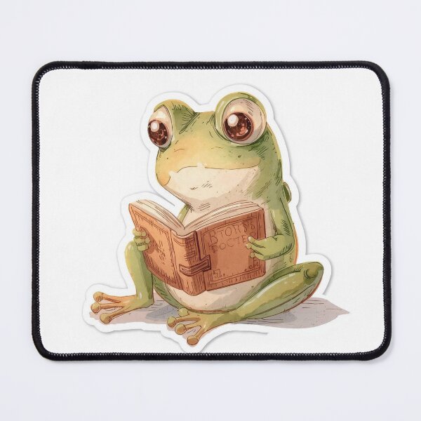 Item preview, Cute Frog  Reading a Book designed and sold by Happy4uuuu.