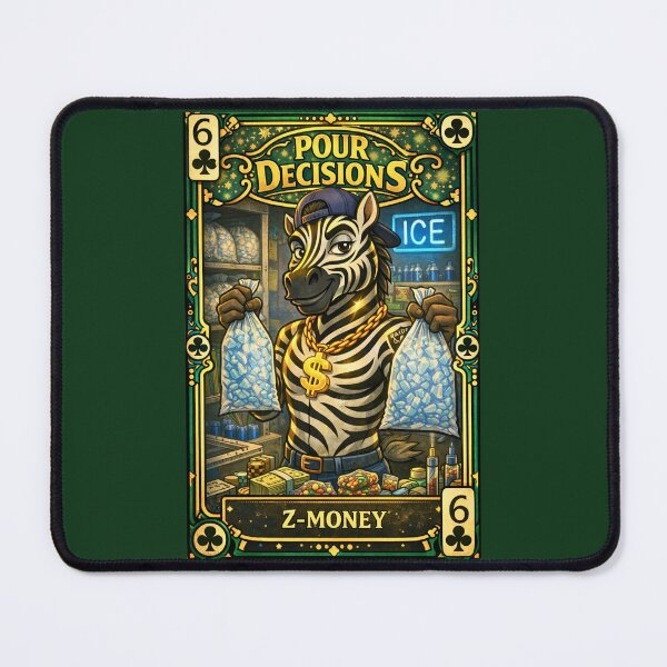Item preview, Z-Money – Clubs 6 | Pour Decisions Character Card designed and sold by A Sinister Sly.