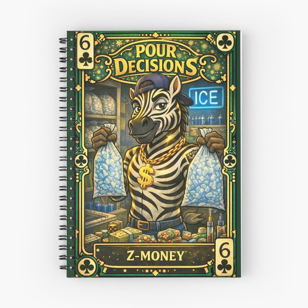 Item preview, Z-Money – Clubs 6 | Pour Decisions Character Card designed and sold by A Sinister Sly.
