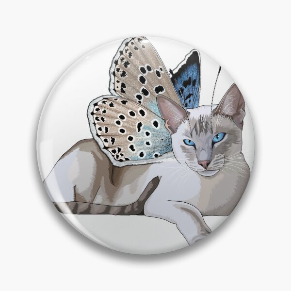 Item preview, Large Blue Lynx Point Siamese Butterfly Cat designed and sold by Carleah Unique.