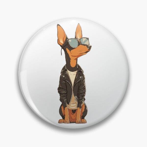 Item preview, Cool Pinscher with Sunglasses – Stylish Dog Illustration designed and sold by Droosam.