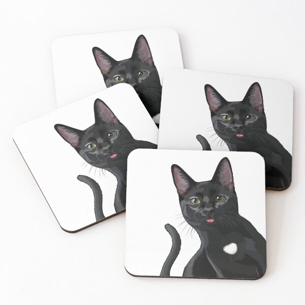 Item preview, Silly Black Cat Blep designed and sold by Carleah Unique.