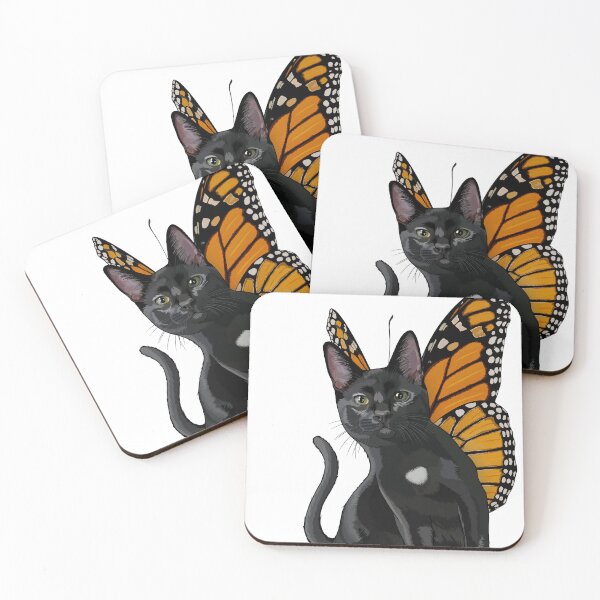 Item preview, Black Monarch Butterfly Cat designed and sold by Carleah Unique.