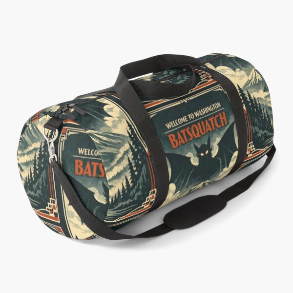 Item preview, Batsquatch Washington Art Deco Cryptid Poster designed and sold by Folk Bestiary.