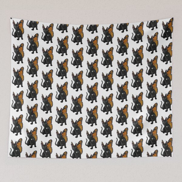 Item preview, Black Monarch Butterfly Cat designed and sold by Carleah Unique.