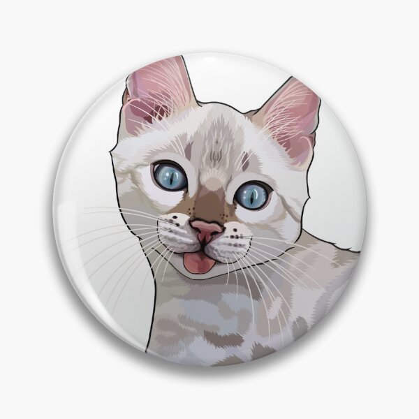 Item preview, Snow Lynx Bengal Cat Blep designed and sold by Carleah Unique.