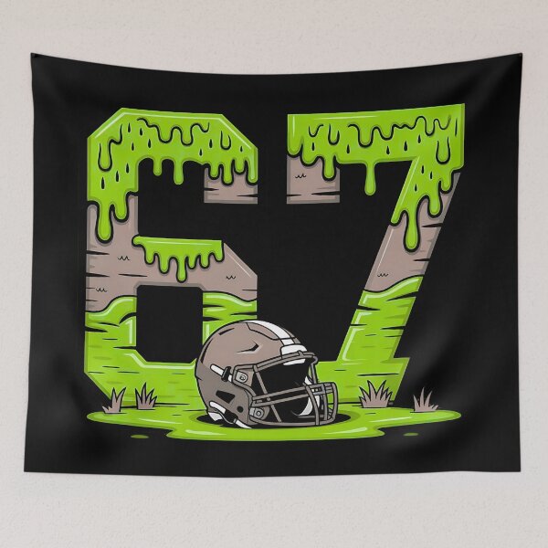 Item preview, six seven football meme funny drip sports art designed and sold by ArtDesignTp.