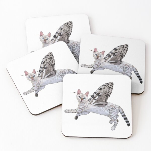 Item preview, Snow Lynx Bengal Leopard Moth Butterfly Cat designed and sold by Carleah Unique.