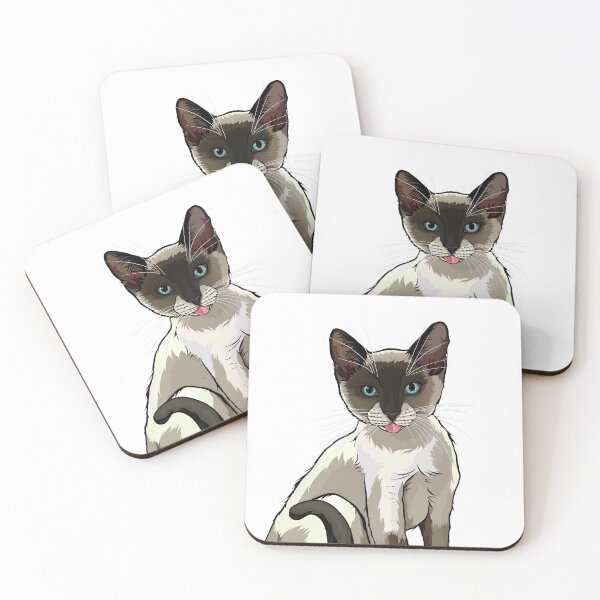 Item preview, Snowshoe Siamese Cat Blep designed and sold by Carleah Unique.