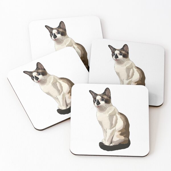 Item preview, Seal Point Snowshoe Siamese Cat Blep designed and sold by Carleah Unique.