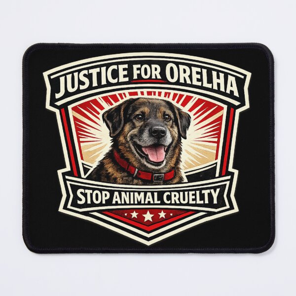 Item preview, Justice for Orelha Stop Animal Cruelty Dog Badge designed and sold by rocknrollstyles.