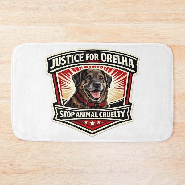 Item preview, Justice for Orelha Stop Animal Cruelty Dog Badge designed and sold by rocknrollstyles.