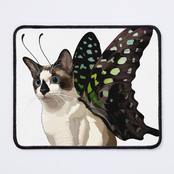 Item preview, Seal Point Snowshoe Siamese Tailed Jay Butterfly Cat designed and sold by Carleah Unique.