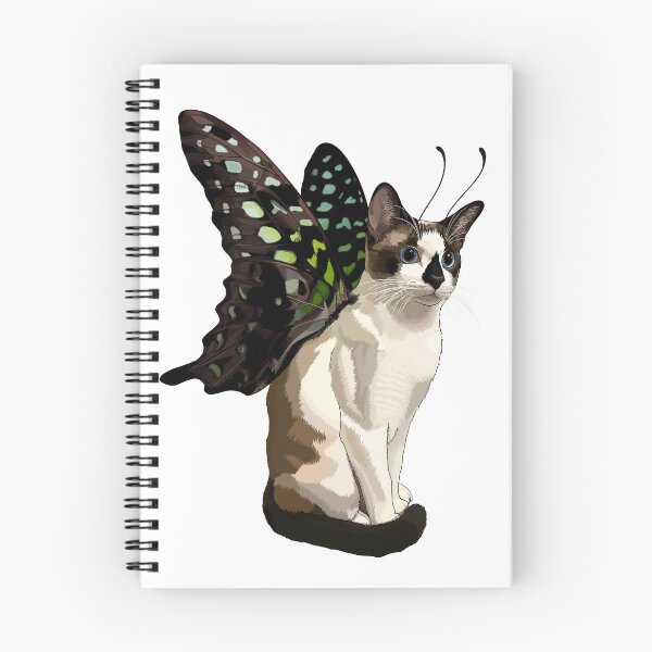 Item preview, Seal Point Snowshoe Siamese Tailed Jay Butterfly Cat designed and sold by Carleah Unique.