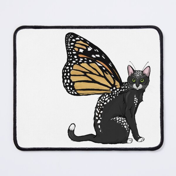 Item preview, Spotted Black Monarch Butterfly Cat designed and sold by Carleah Unique.