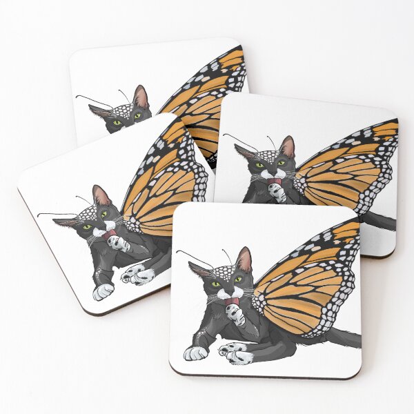 Item preview, Spotted Black Monarch Butterfly Cat designed and sold by Carleah Unique.