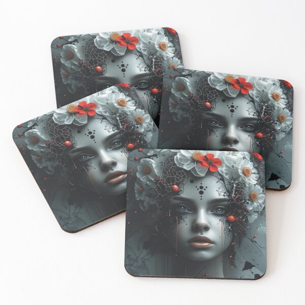 Item preview, Dark Floral Goddess - Surreal Gothic Art designed and sold by MarselArt.