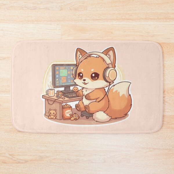 Item preview, Kawaii Fox Gamer Aesthetic – Cute Dreamy Pastel Gaming Setup Design designed and sold by DesignNovaCo.