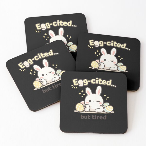 Item preview, Egg-cited but Tired Funny Easter Bunny Pun Cute Minimal Shirt designed and sold by Line-Mood1⭐️⭐️⭐️⭐️⭐️.