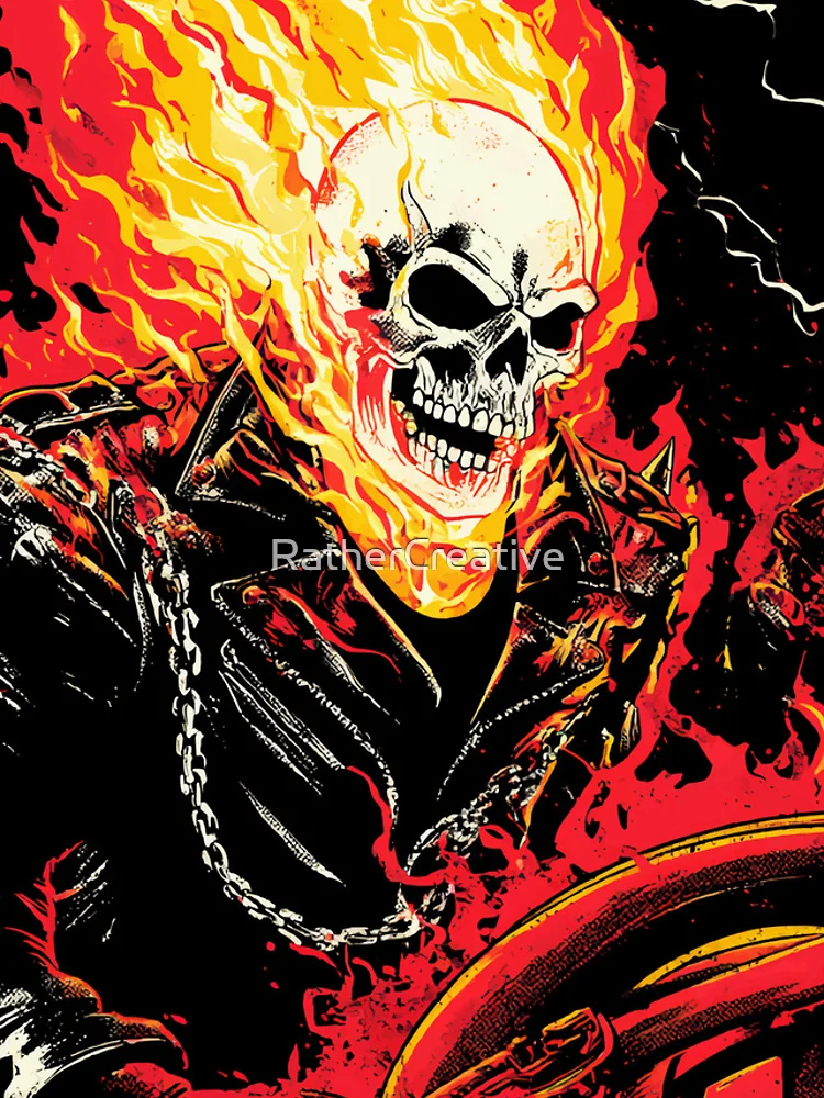 Thumbnail 4 of 4, iPhone Case, Ghost Rider designed and sold by RatherCreative.