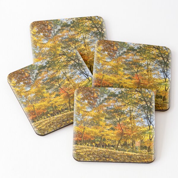 Item preview, Autumn Forest Carpet of Leaves – Golden Fall Landscape designed and sold by TopHatCreations.