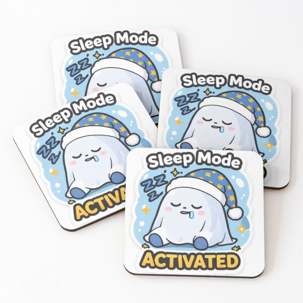 Item preview, Sleep Mode Activated Cute Ghost – Funny Sleepy Aesthetic Sticker designed and sold by sumodesign.