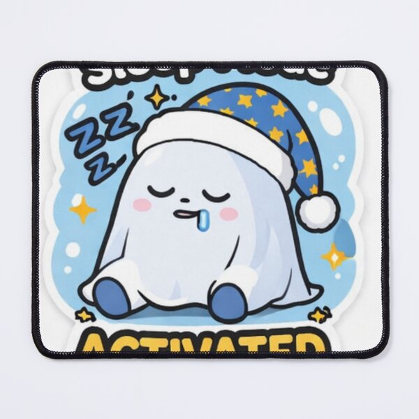 Item preview, Sleep Mode Activated Cute Ghost – Funny Sleepy Aesthetic Sticker designed and sold by sumodesign.