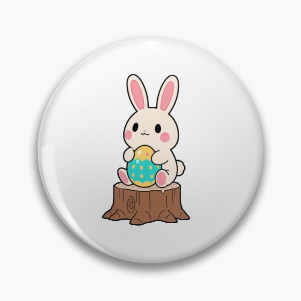 Item preview, Easter Bunny Holding Egg Sticker | Vinyl Decal (Kiss-Cut) designed and sold by jellybeez3325.