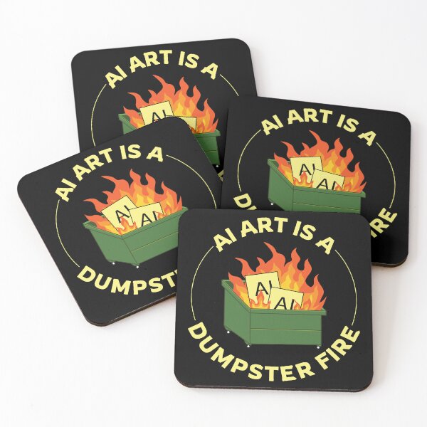 Item preview, AI Art is a Dumpster Fire designed and sold by Shiraufa.