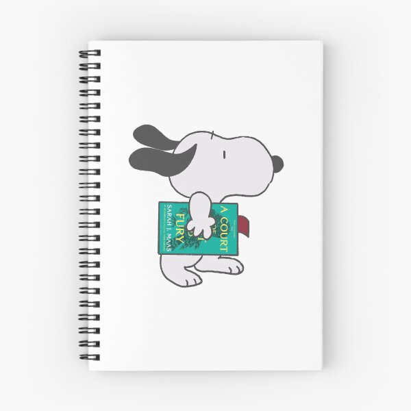 Item preview, snoopy reading a court of mist and fury designed and sold by liveawhimsylife.
