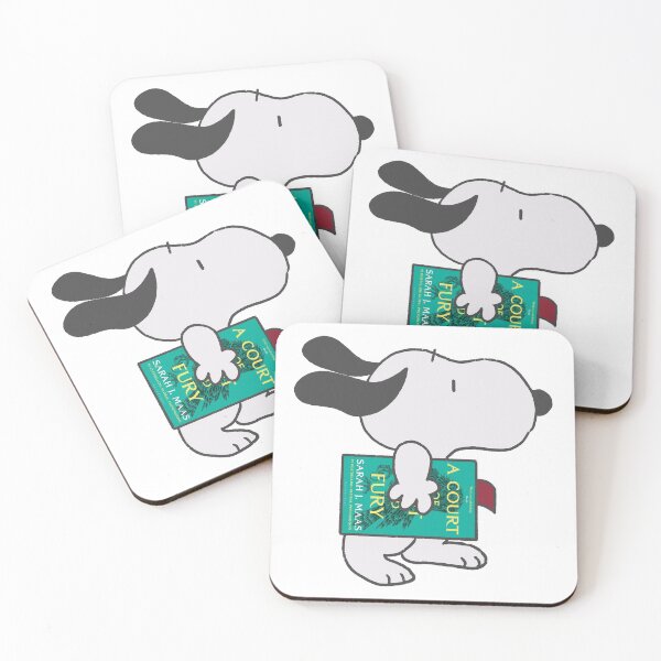 Item preview, snoopy reading a court of mist and fury designed and sold by liveawhimsylife.