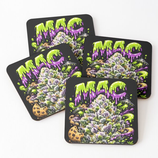 Item preview, MAC Miracle Alien Cookies Graffiti Print | Earthy Gassy Hybrid Bud Typography | Potent Creative 420 designed and sold by WAUZ.