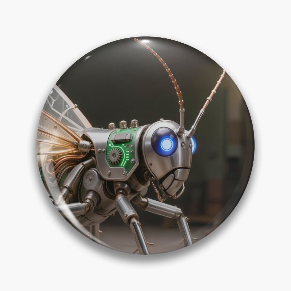 Item preview, Atompunk Robot Grasshopper Retro Futuristic Sci-Fi  designed and sold by SynthRaccoon.