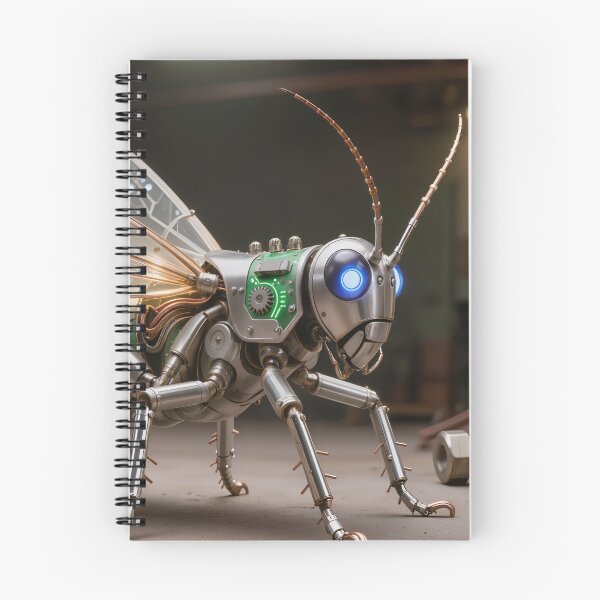 Item preview, Atompunk Robot Grasshopper Retro Futuristic Sci-Fi  designed and sold by SynthRaccoon.