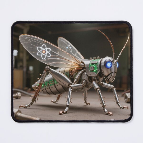 Item preview, Atompunk Robot Grasshopper Retro Futuristic Sci-Fi  designed and sold by SynthRaccoon.