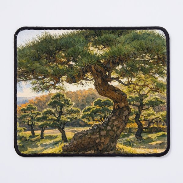 Item preview, Japanese Pine Tree Landscape – Zen Garden Nature Art designed and sold by TopHatCreations.
