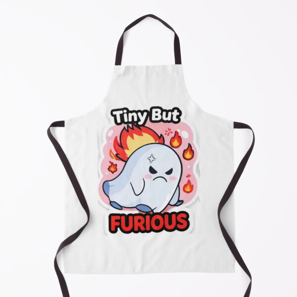 Item preview, Tiny But Furious Cute Ghost – Angry Kawaii Funny Sticker designed and sold by sumodesign.