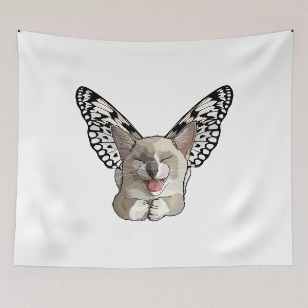 Item preview, Tree Nymph Snowshoe Butterfly Cat designed and sold by Carleah Unique.