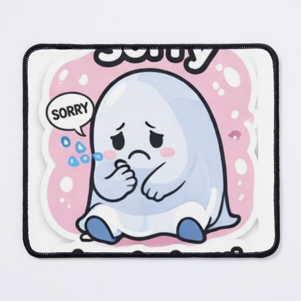 Item preview, Sorry Please Forgive Me Cute Ghost – Apology Kawaii Sticker designed and sold by sumodesign.