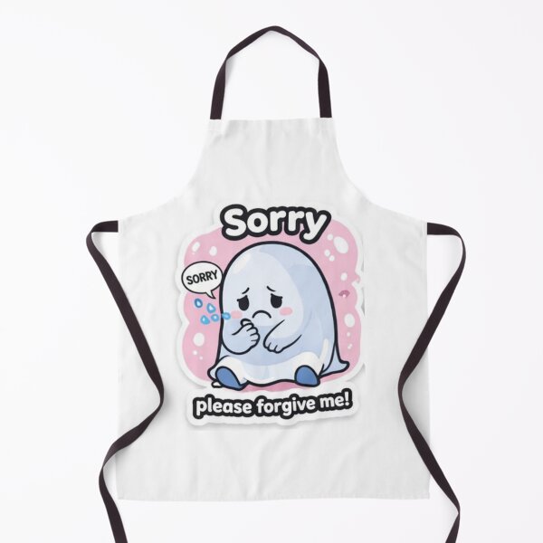 Item preview, Sorry Please Forgive Me Cute Ghost – Apology Kawaii Sticker designed and sold by sumodesign.