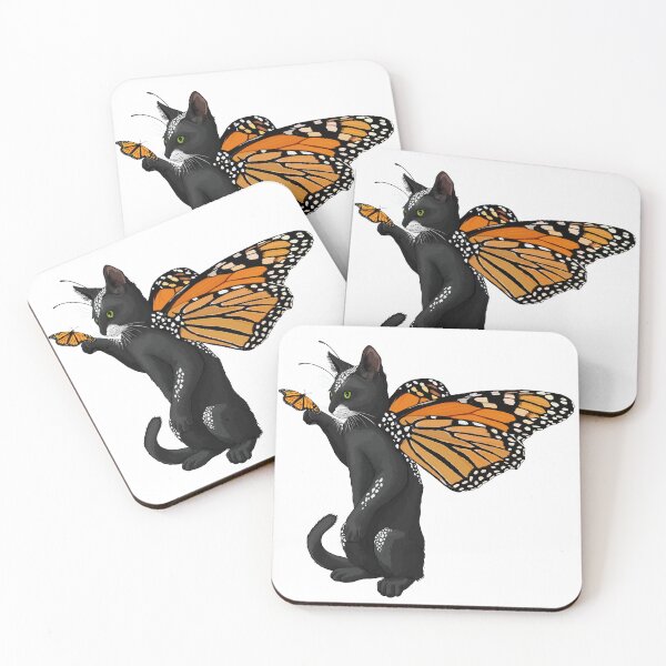 Item preview, Spotted Black Monarch Butterfly Cat designed and sold by Carleah Unique.
