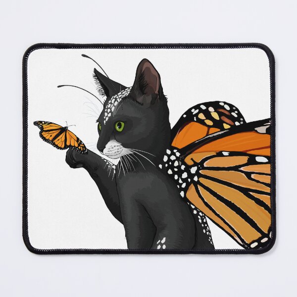 Item preview, Spotted Black Monarch Butterfly Cat designed and sold by Carleah Unique.
