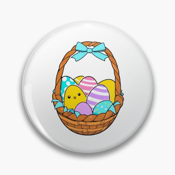 Item preview, Easter Egg Nest Basket Sticker | Chick Decal (PNG) designed and sold by jellybeez3325.
