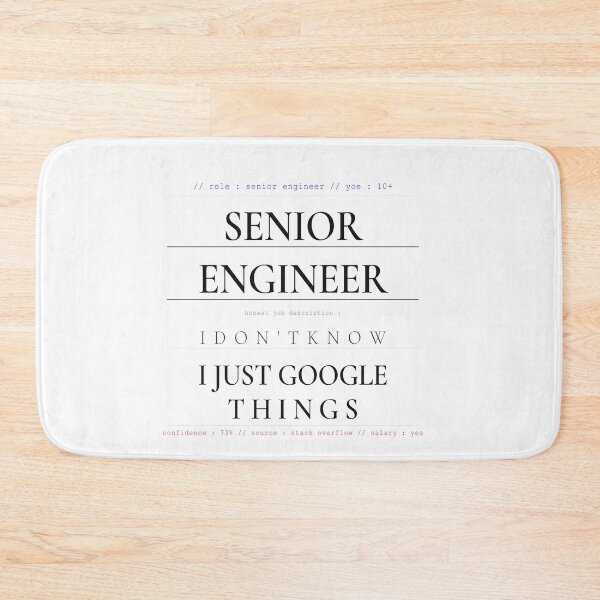 Item preview, Senior Engineer I Don't Know I Just Google Things Shirt —  Funny Software Engineer Gift Imposter Syndrome Programmer Humor Tech Worker Gift designed and sold by SoloDelight.