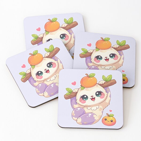 Item preview, Kawaii Peach Sloth designed and sold by The sticker haven.