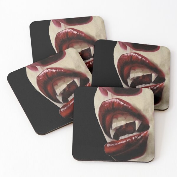 Item preview, Vampire Fangs Crimson Gloss – Gothic Macabre Mouth Art designed and sold by Tamer ⭐⭐⭐⭐⭐.