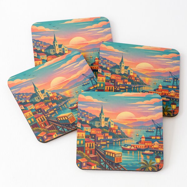 Item preview, Valparaíso Chile Travel Poster designed and sold by MatthewHeights.