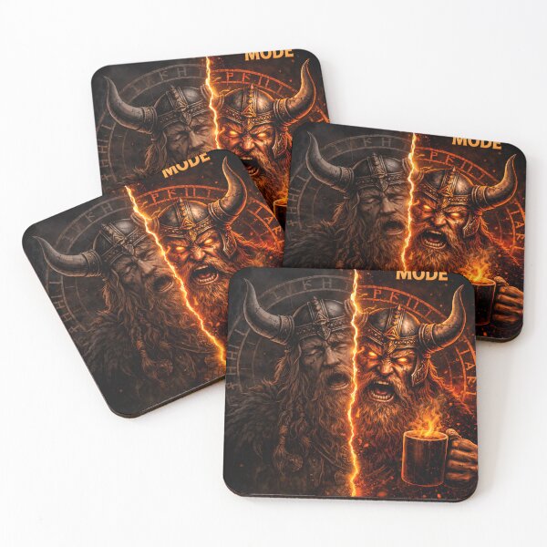 Item preview, Berserker Mode Coffee – Viking Before and After Coffee Design designed and sold by Runes & Embers .