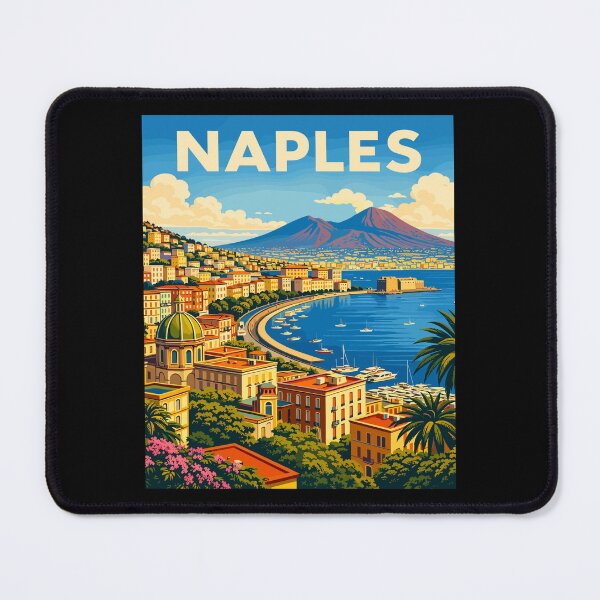 Item preview, Naples in Campania, Italy Vintage Art Travel Landscape designed and sold by MaateoDesign.